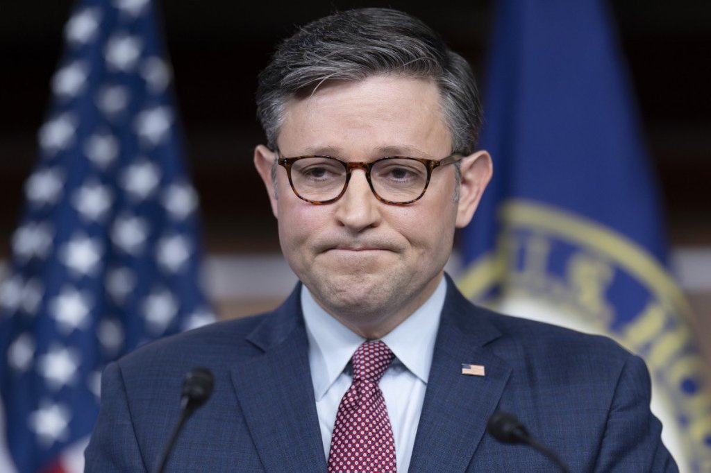 Mike Johnson tells Republicans to not be racist or sexist to Kamala&nbsp;Harris