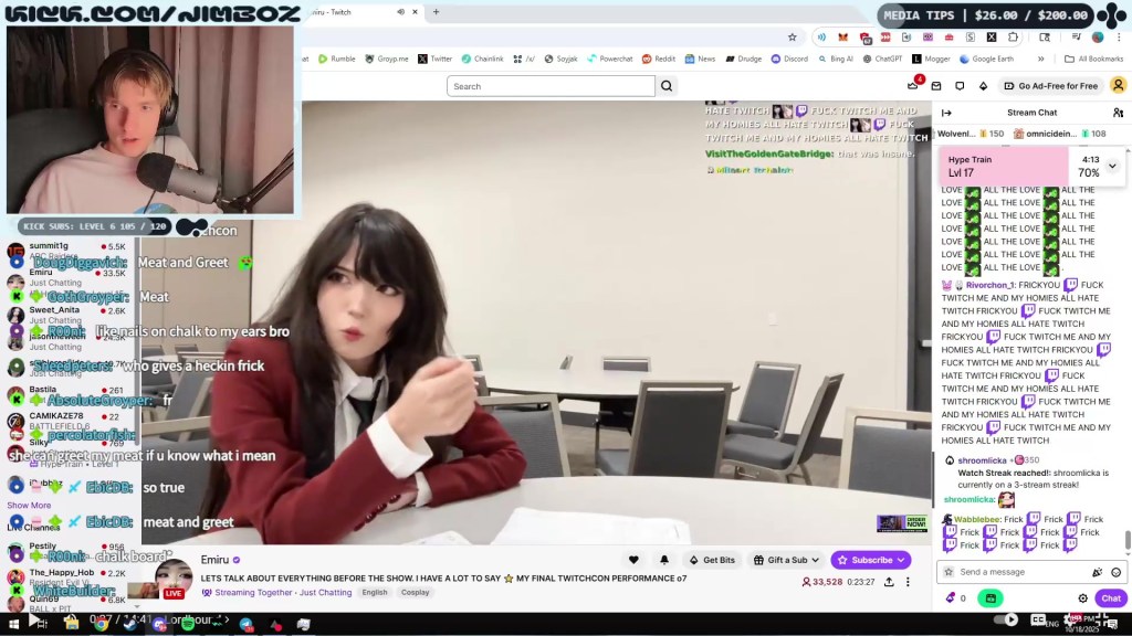 JimboZoomer on Emiru twitchcon&nbsp;drama